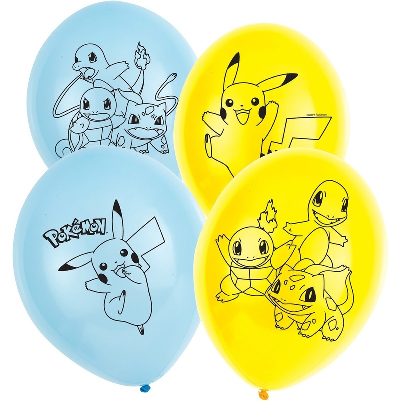 24x stuks Pokemon thema party ballonnen