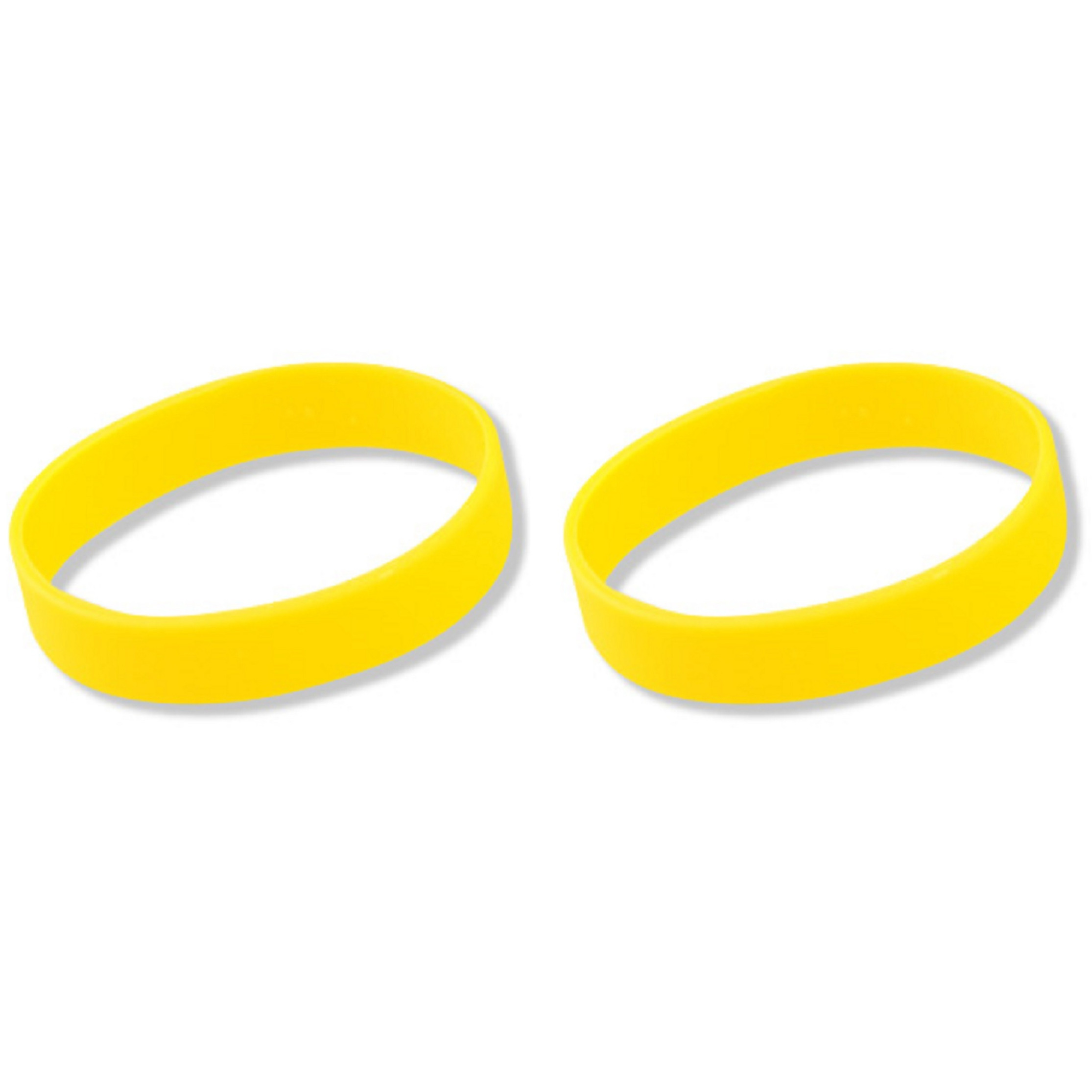 25x stuks siliconen armband geel