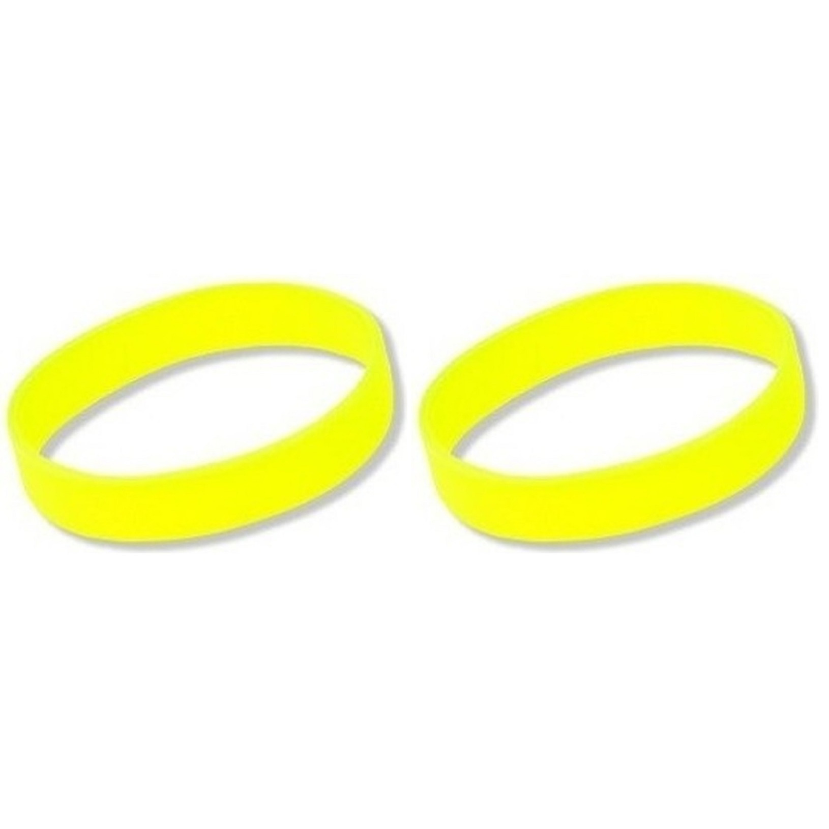 25x stuks siliconen armband neon geel