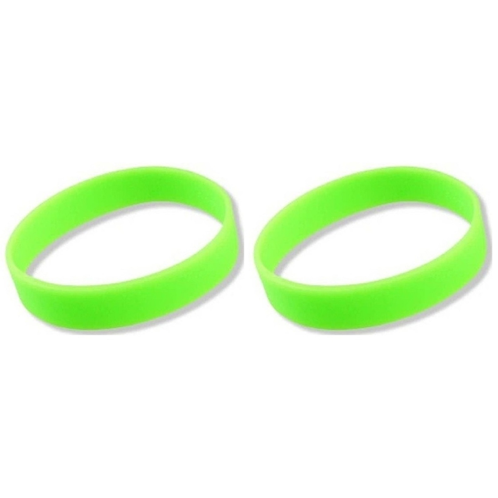 25x stuks siliconen armband neon groen