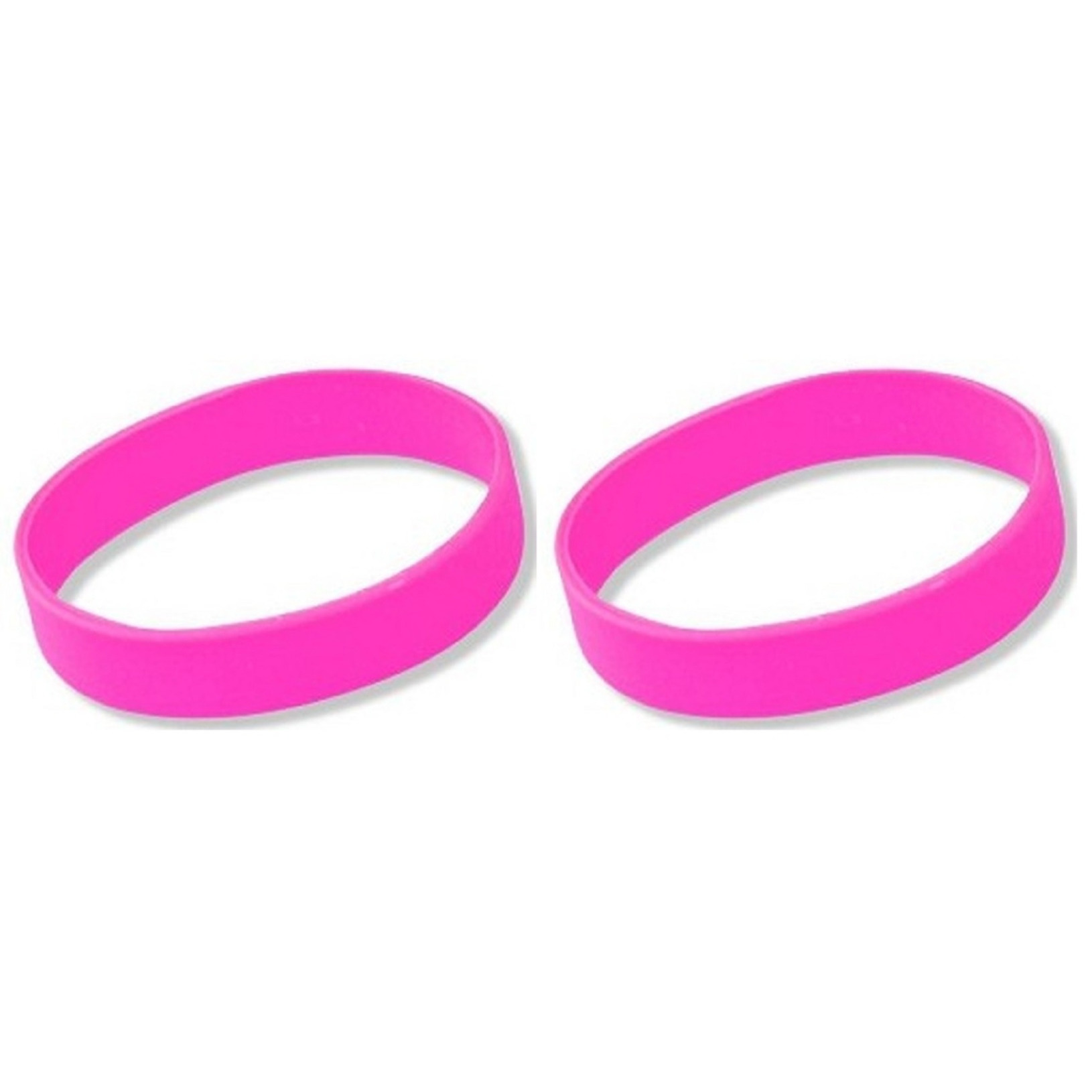 25x stuks siliconen armband roze