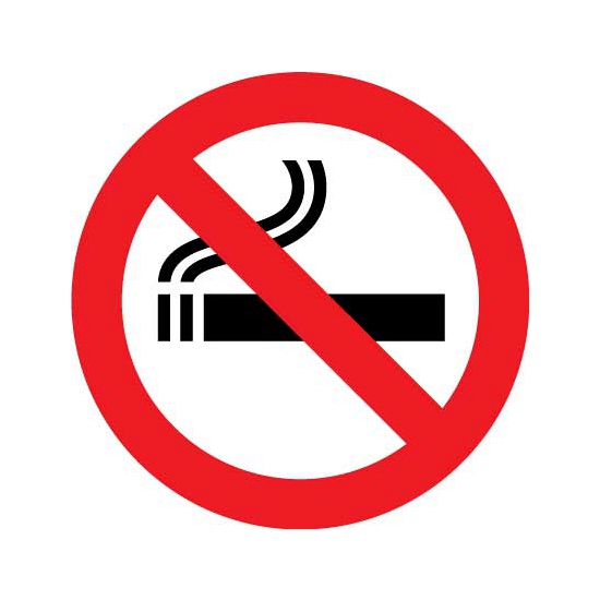 25x stuks stickers verboden te roken 14.8 cm rond