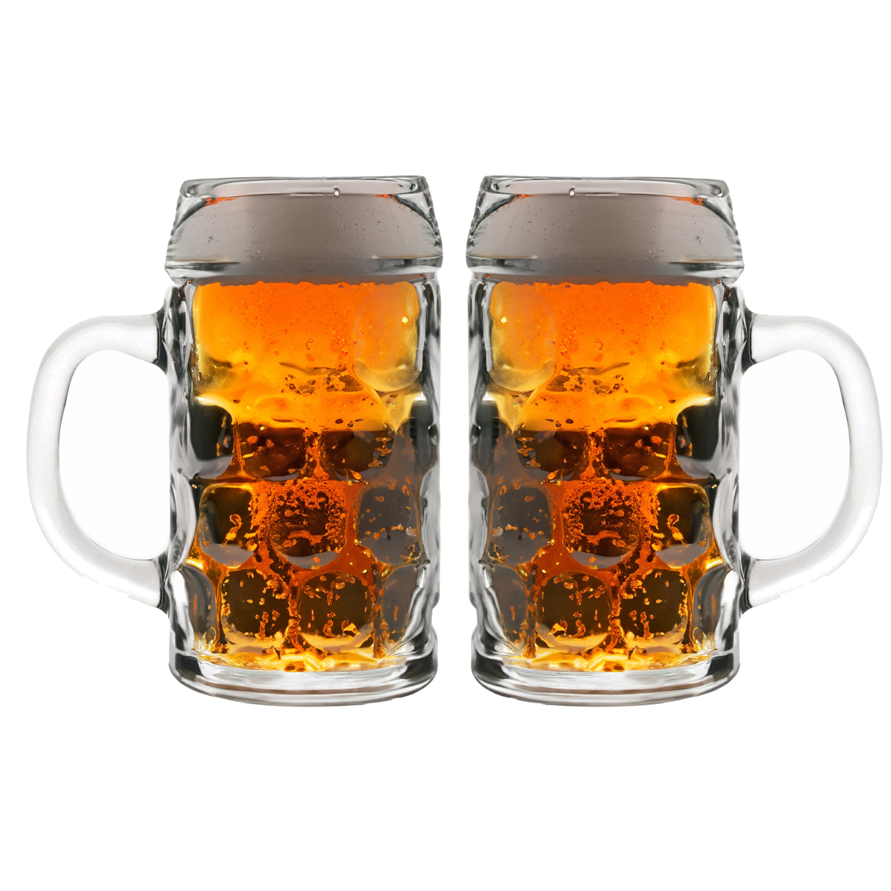 2x Bierpullen-Bierglazen Oktoberfest 0,5 liter