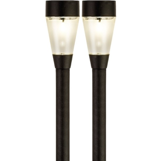 2x Buitenlamp-tuinlamp Jive 32 cm zwart op steker