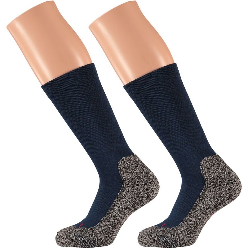 2x Dames hiking sokken blauw 39-42