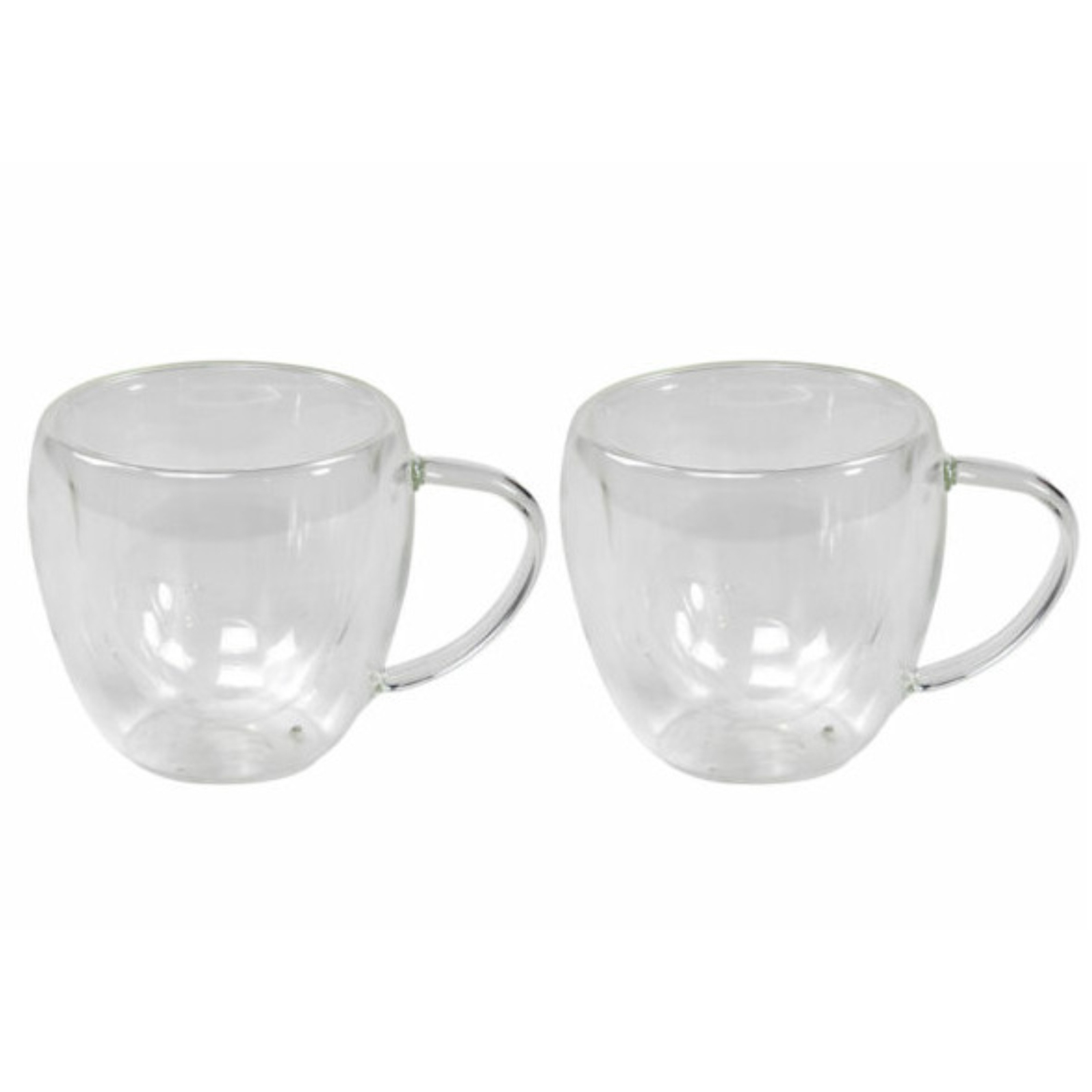 2x Glazen dubbelwandig voor koffie en thee 240 ml