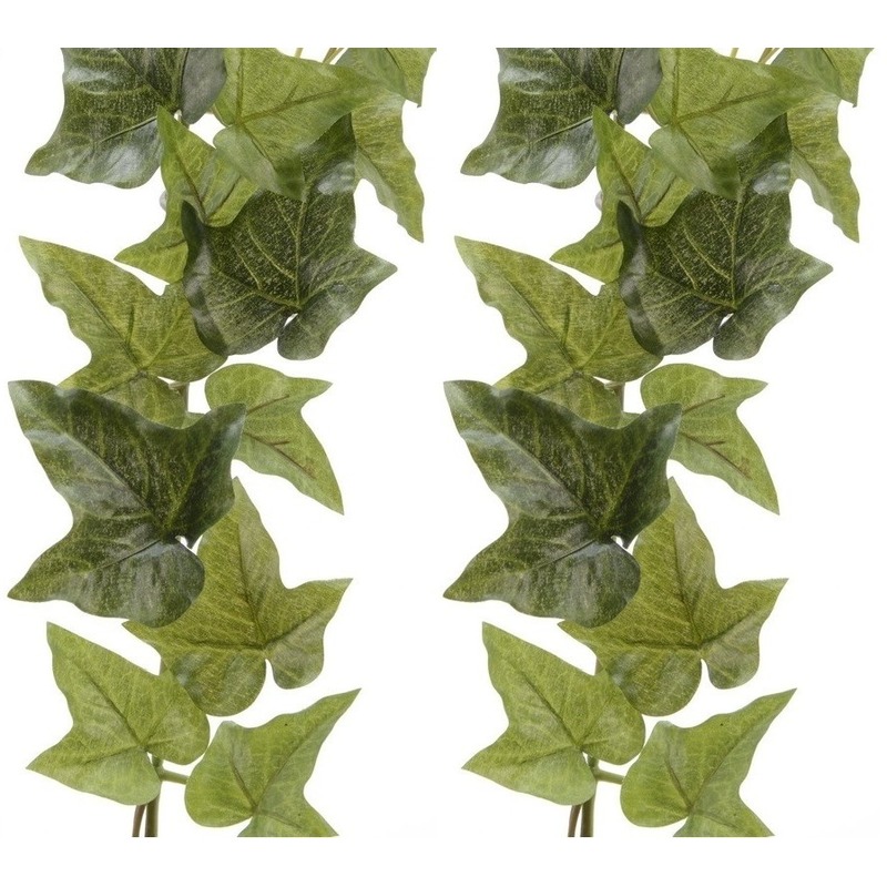 2x Groene Hedera Helix klimop hangplant kunstplanten 180 cm