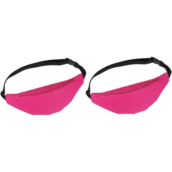 2x Heuptassen-fanny packs roze met verstelbare band