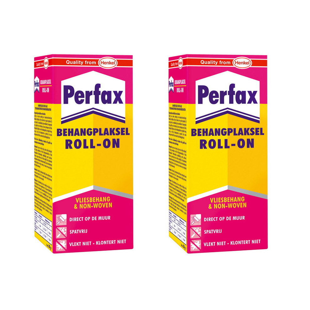 2x pakken Perfax roll-on behanglijm voor vliesbehang 200 gram