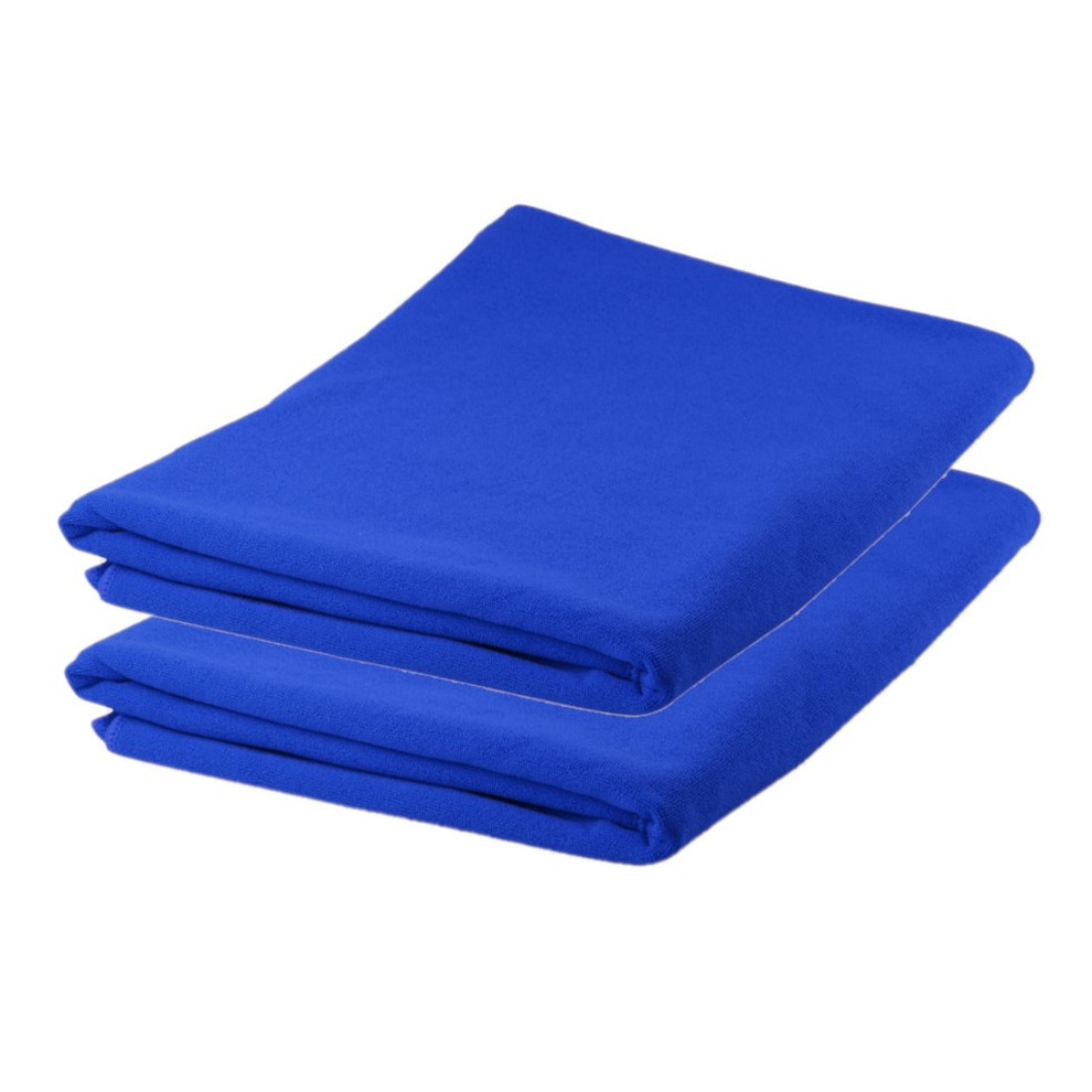 2x stuks Badhanddoeken-handdoeken extra absorberend 150 x 75 cm blauw