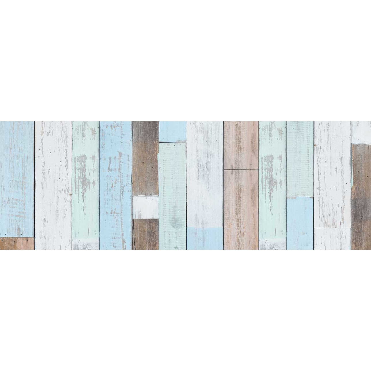 2x Stuks decoratie plakfolie houten planken look blauw-bruin 45 cm x 2 meter zelfklevend