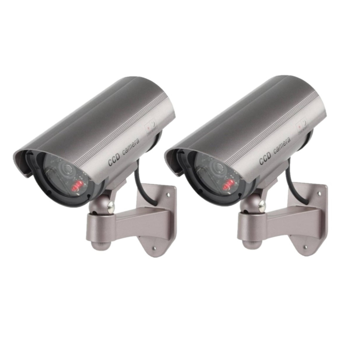 2x stuks dummy infrarood beveiligingscamera voor buiten