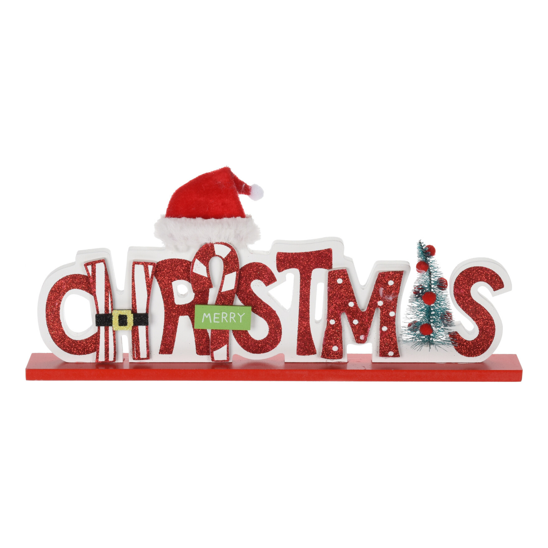 2x stuks houten kerstversiering decoratie bordjes Merry Christmas 35 cm