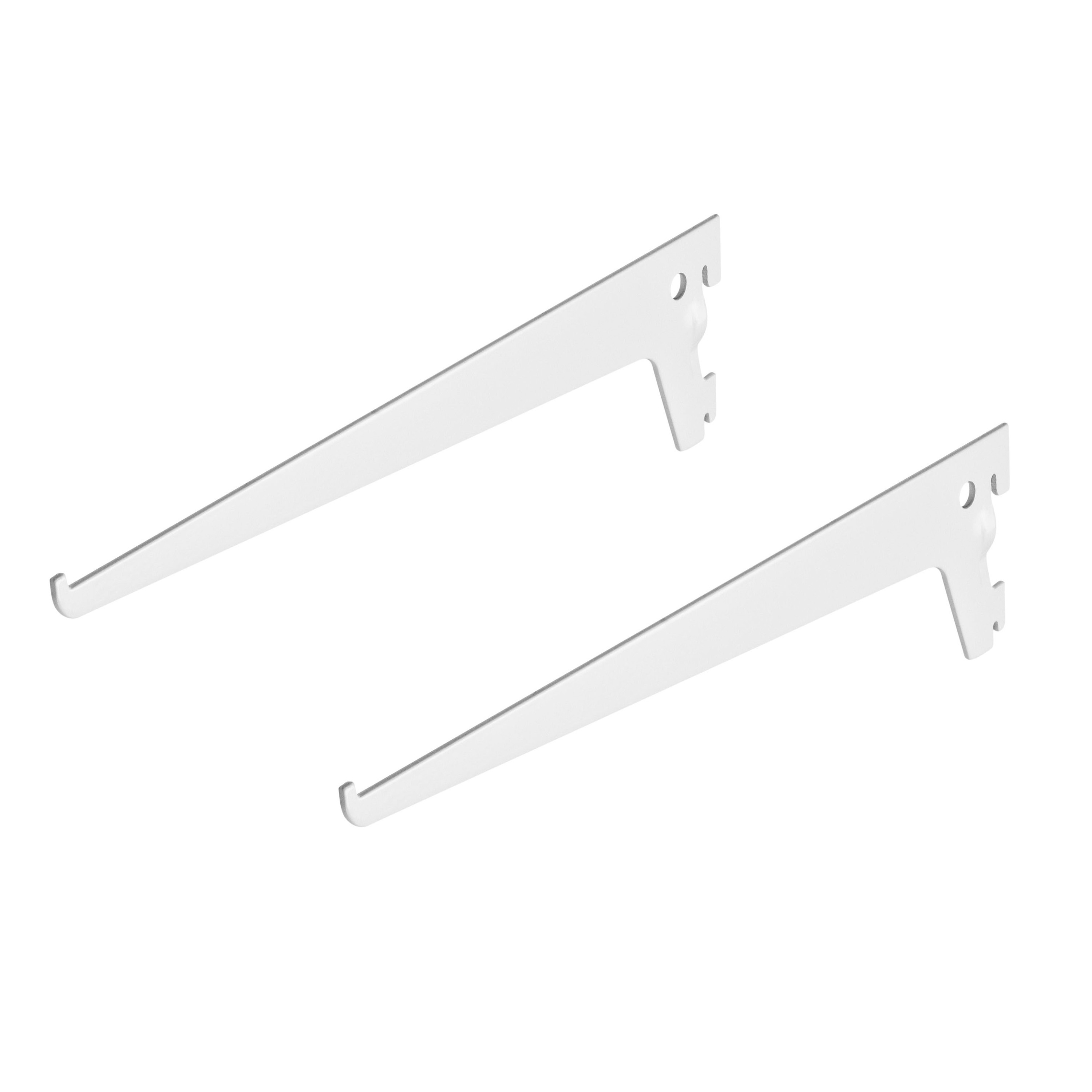 2x stuks Plankdragers-wandplank staal wit 25 cm