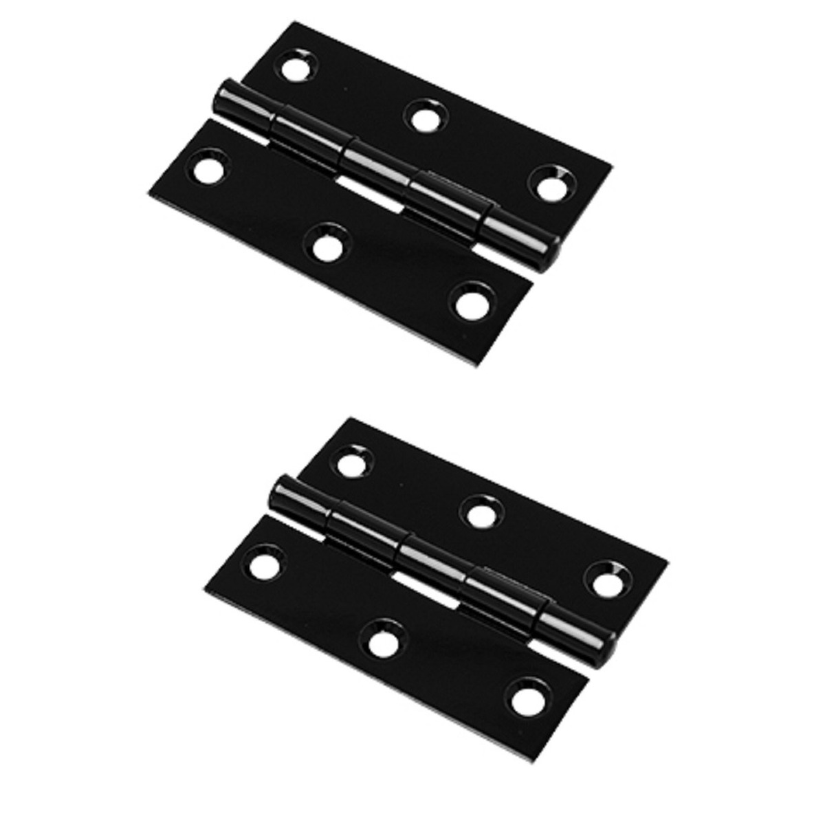 2x stuks scharnier-bouwscharnier-meubelscharnieren zwart ijzer met rechte hoeken 9 x 9 x 2 cm