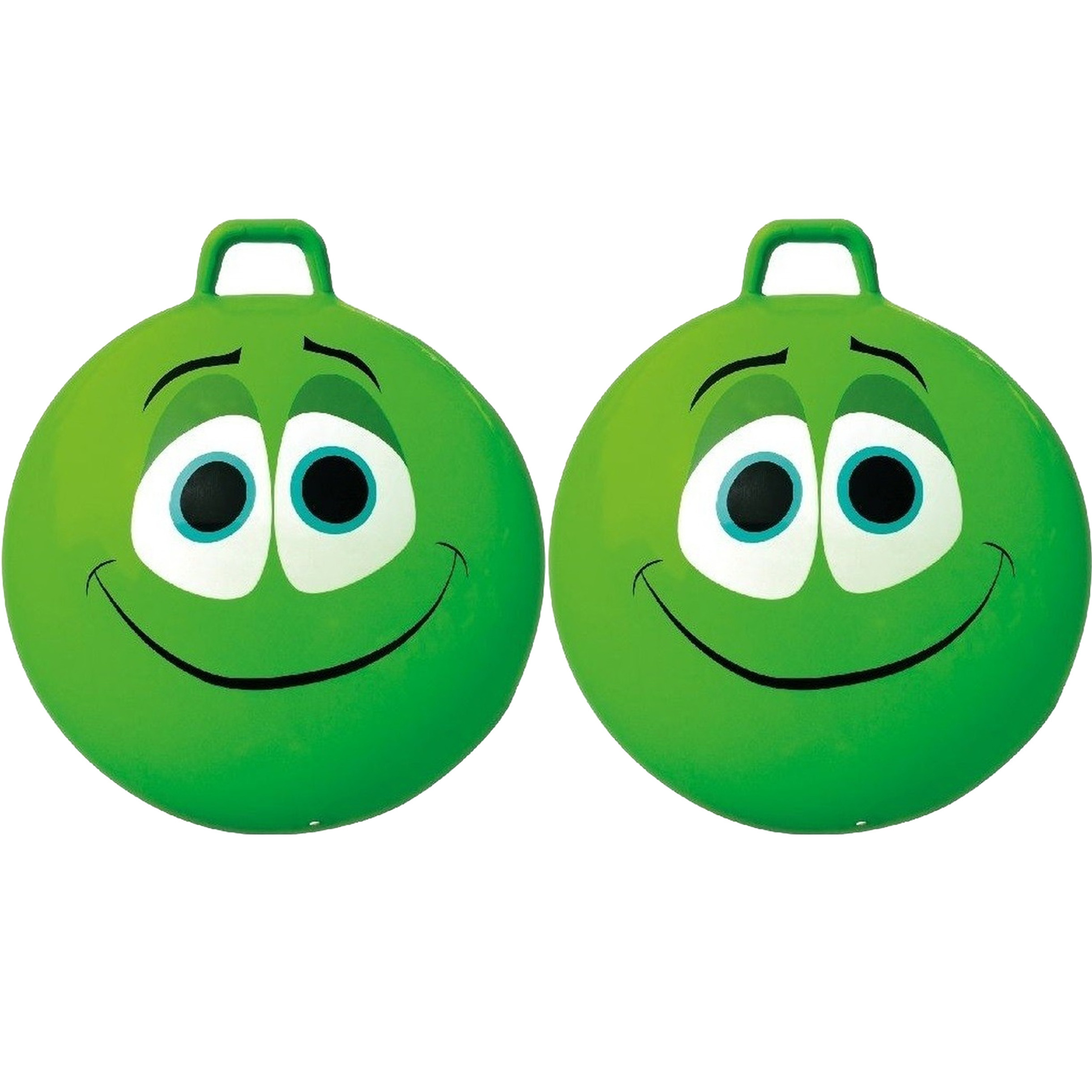 2x stuks smiley groene skippybal 65 cm