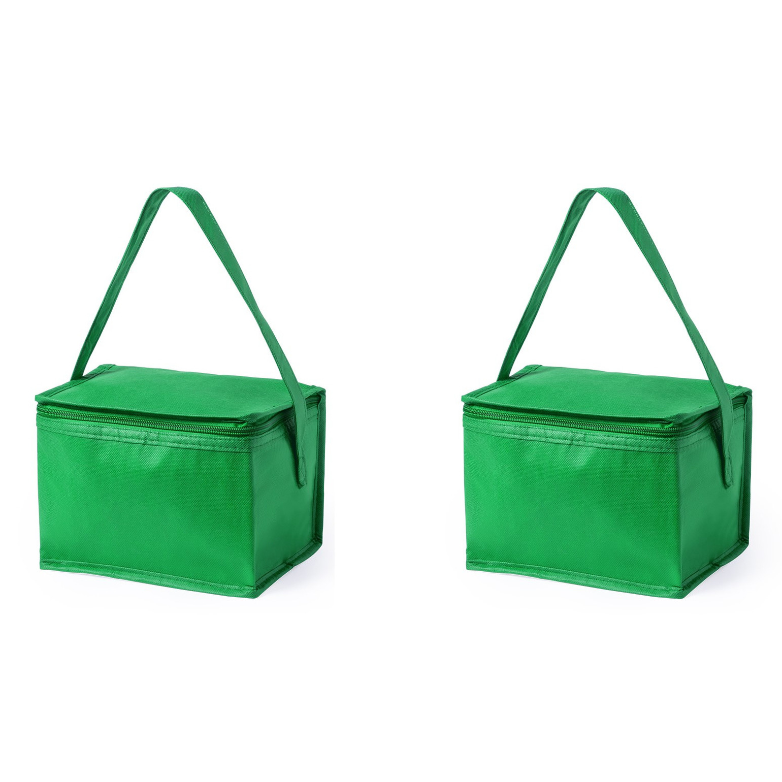 2x stuks strand sixpack mini koeltasje groen