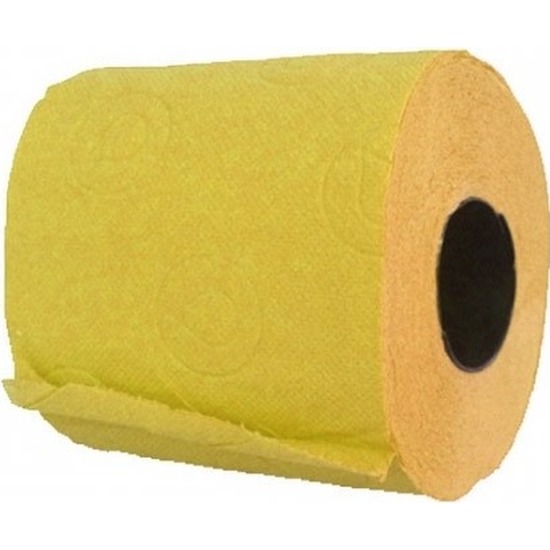 2x WC-papier toiletrol geel 140 vellen