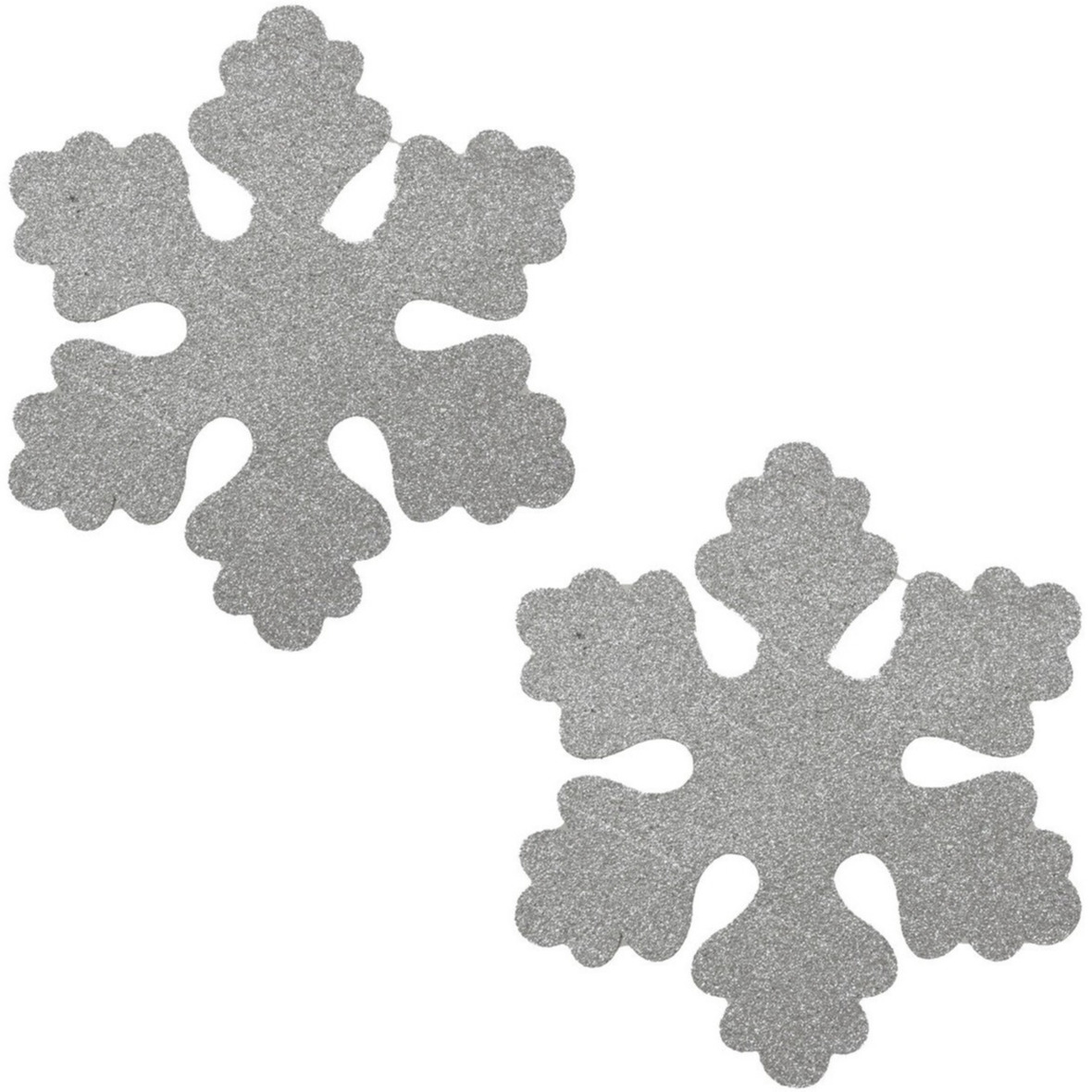2x Zilveren decoratie sneeuwvlok van foam 40 cm