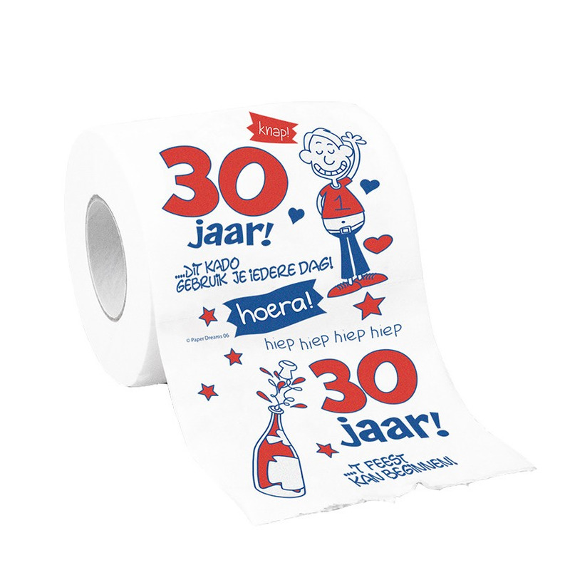 30 Jaar toiletpapier man verjaardag decoratie-versiering