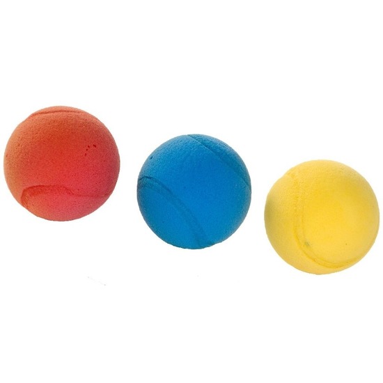 30x Zachte gekleurde tennisballen-foamballen-softballen