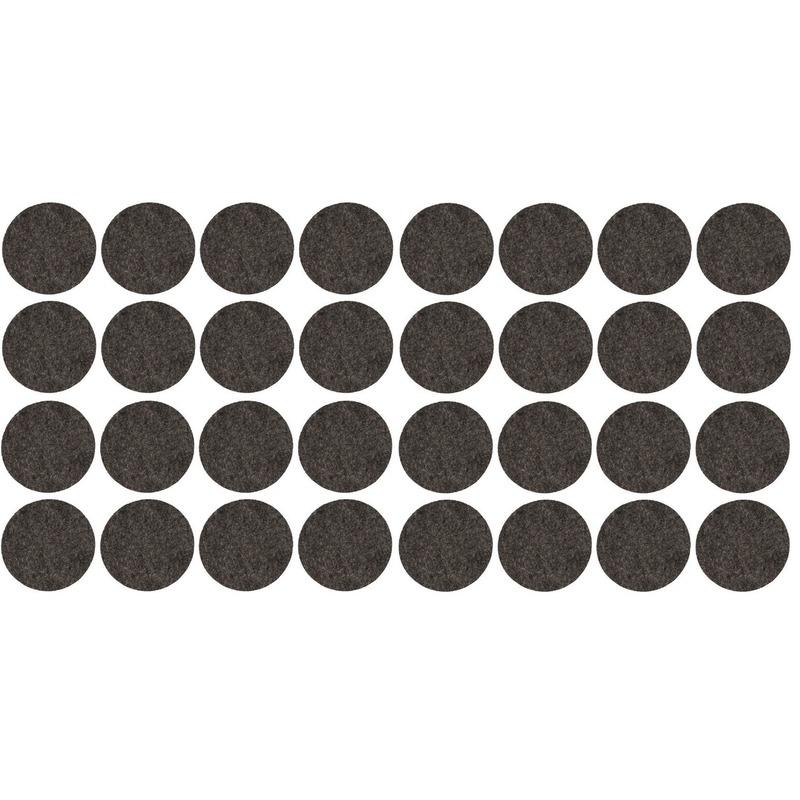32x Zwarte meubelviltjes-antislip stickers 2,6 cm