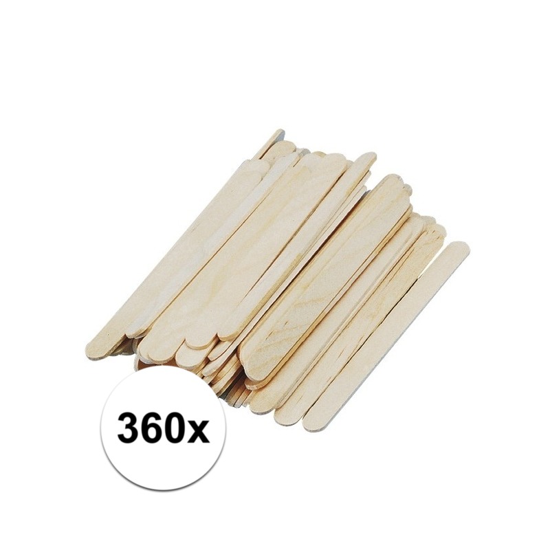 360 stuks houten knutsel ijsstokjes