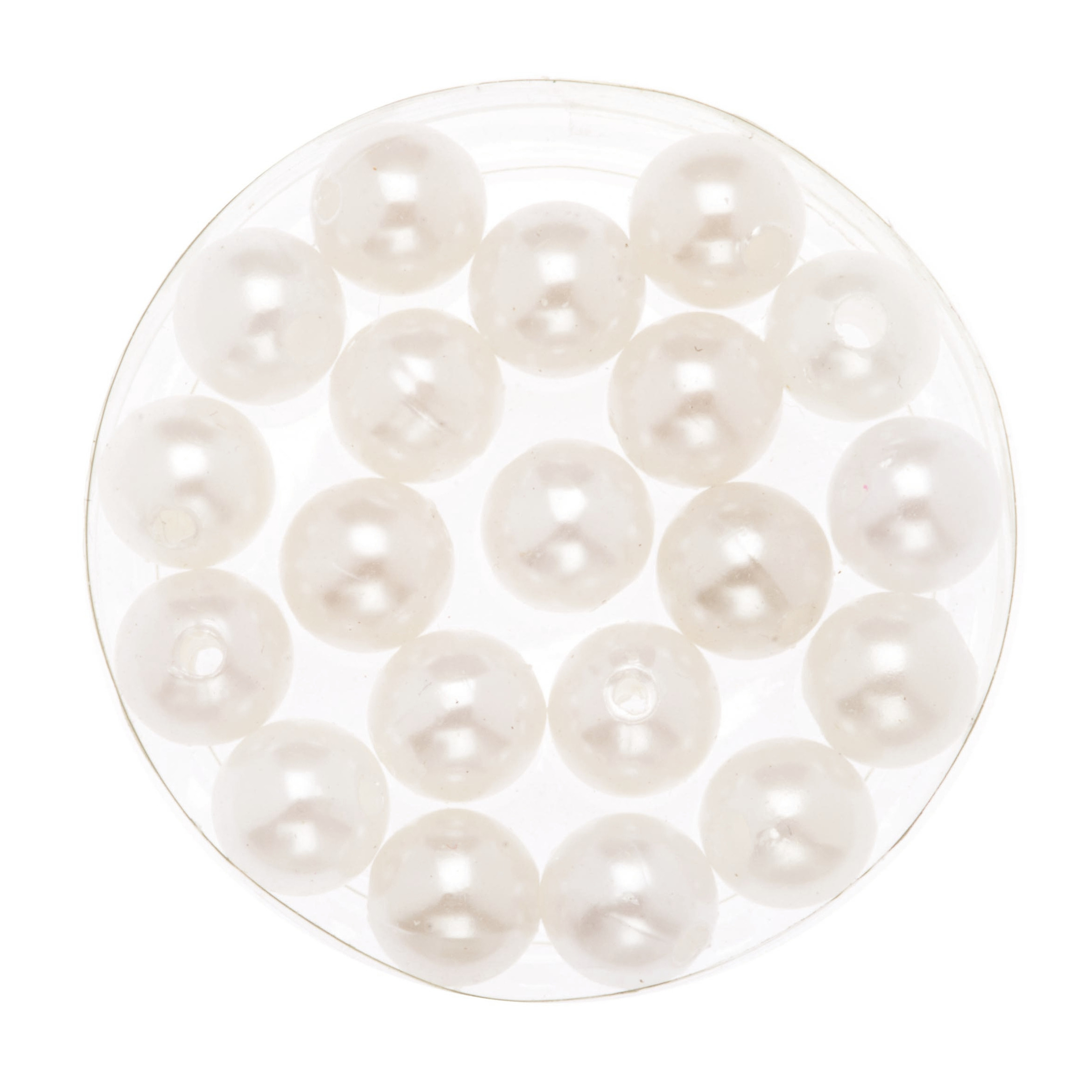 360x stuks sieraden maken glans deco kralen in het wit van 10 mm