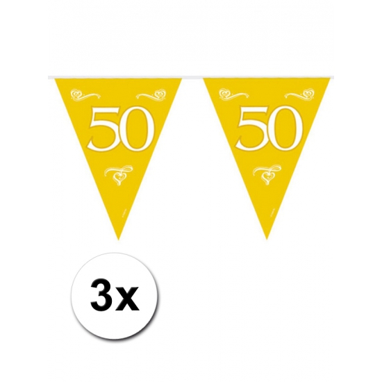 3x Gouden vlaggenlijn 50e jubileum