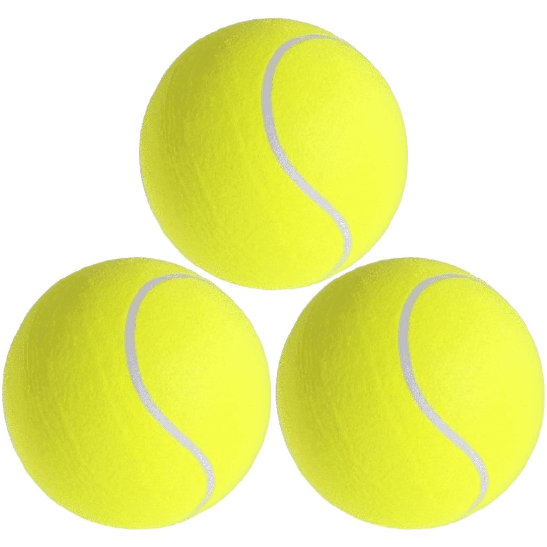 3x Grote tennisballen XXL 22 cm buitenspeelgoed