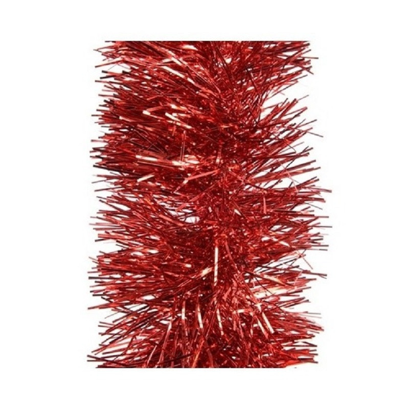 3x Kerstboomversiering rode slingers 270 x 10 cm