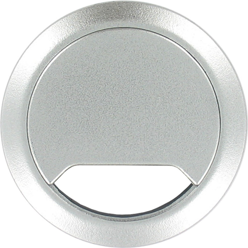 3x Ronde kabeldoorvoer aluminium zilver 80 mm