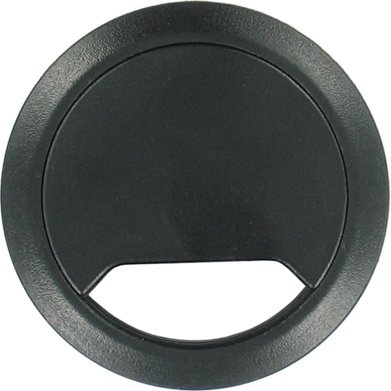 3x Ronde kabeldoorvoer zwart 80 mm