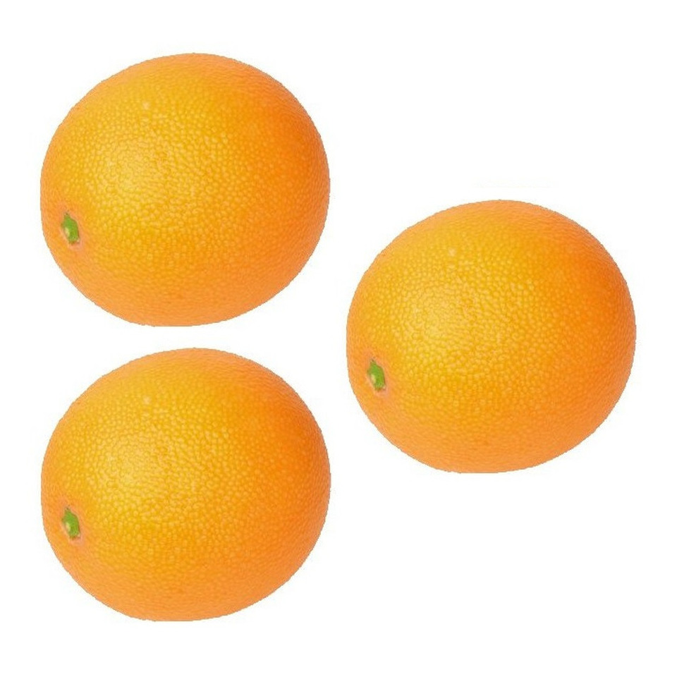 3x stuks kunst-Namaak fruit sinaasappels van 8 cm