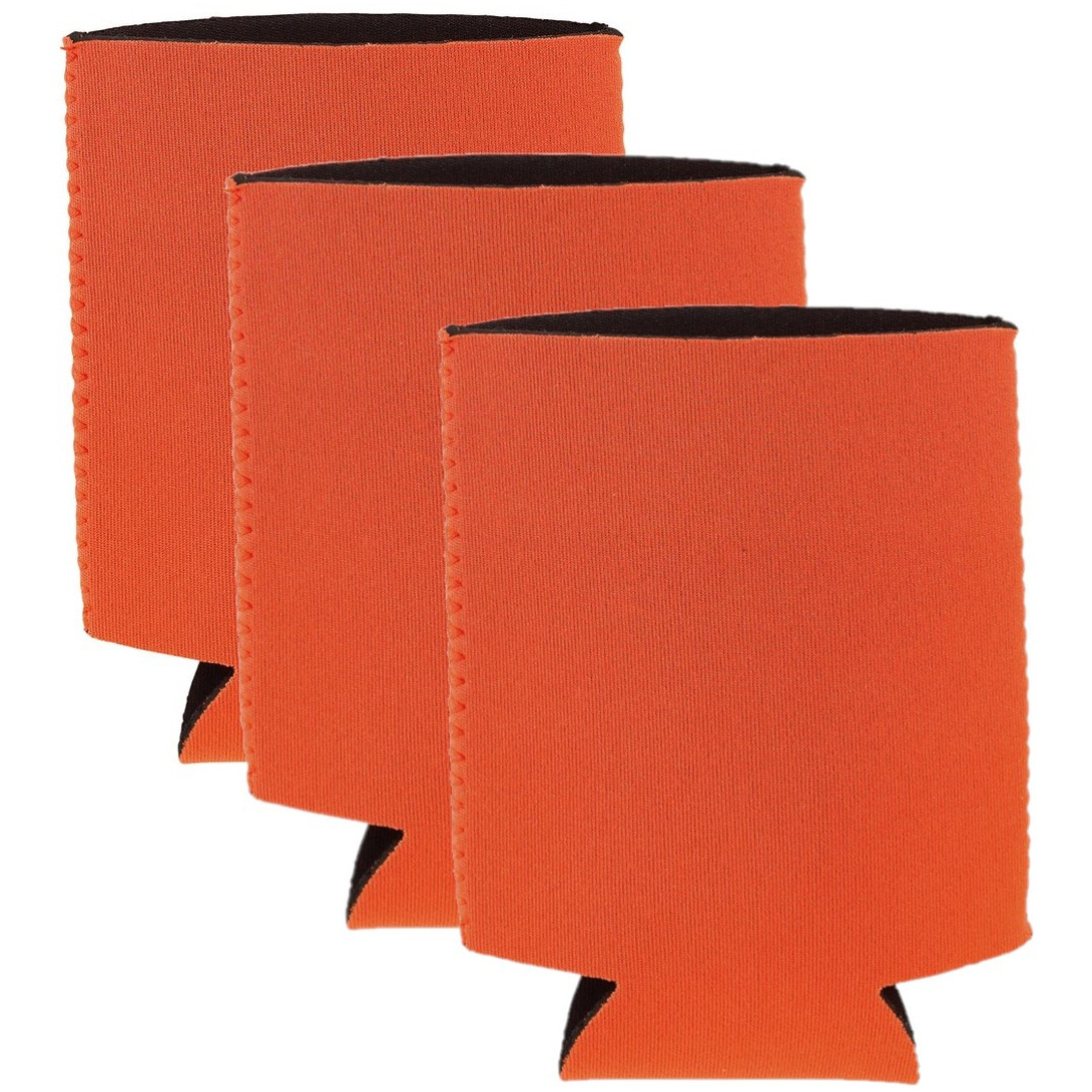 3x Stuks opvouwbare blikjeskoelers- koel hoesjes oranje