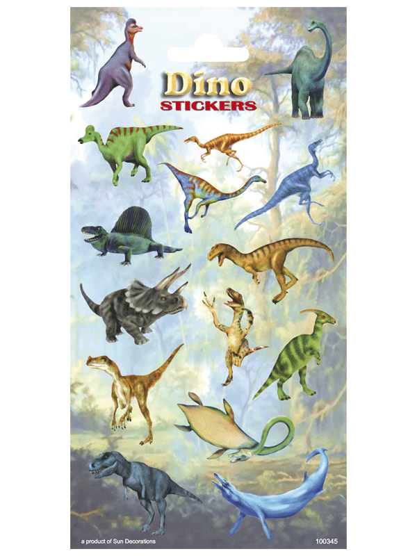 3x stuks Poezie album stickers vellen dinosaurus