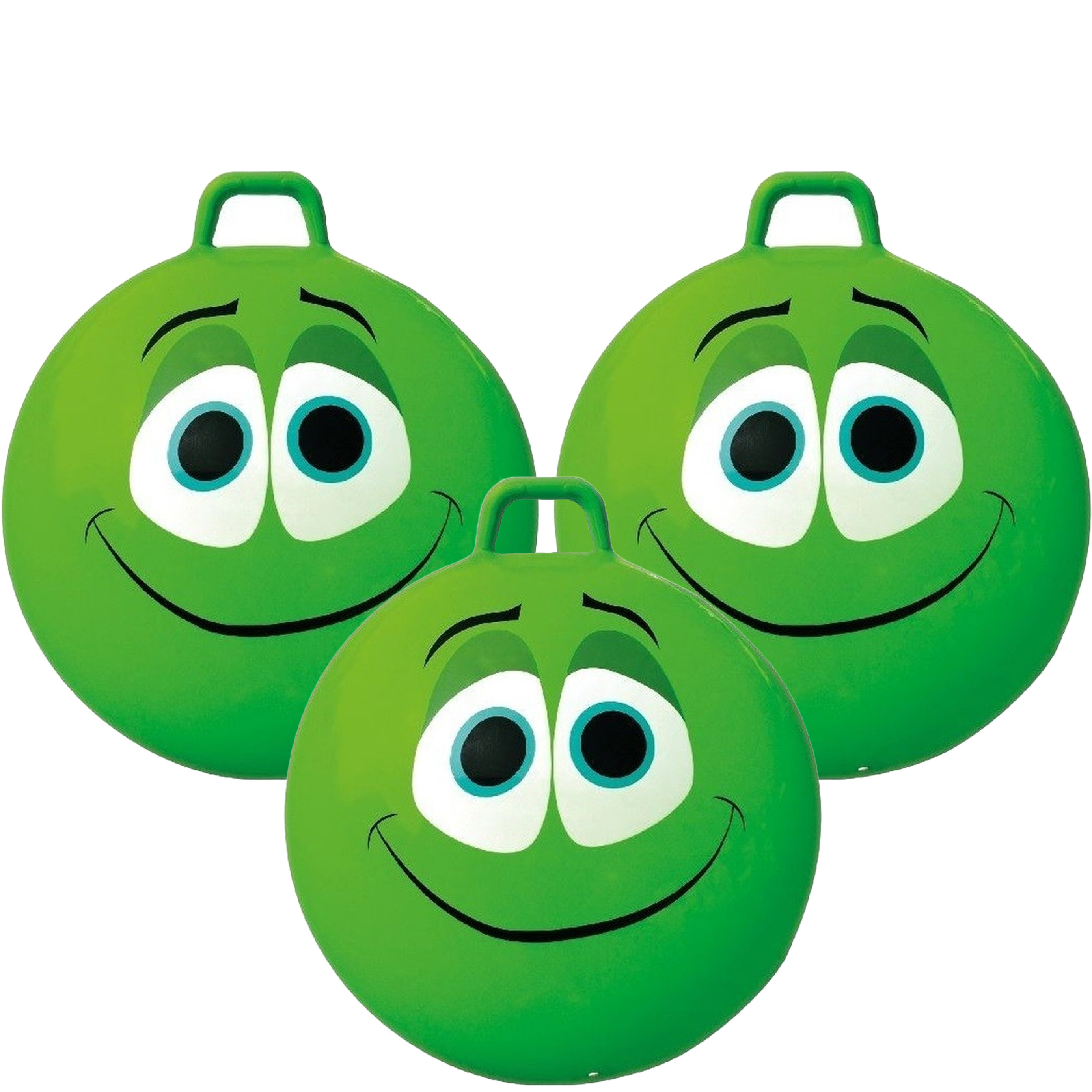 3x stuks smiley groene skippybal 65 cm