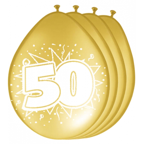 40x Gouden ballonnen 50 jaar getrouwd