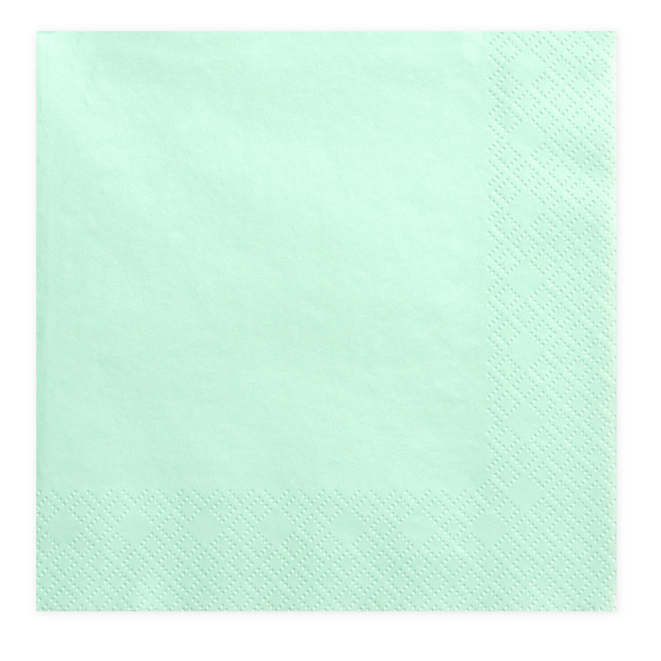 40x Papieren tafel servetten mint groen 33 x 33 cm