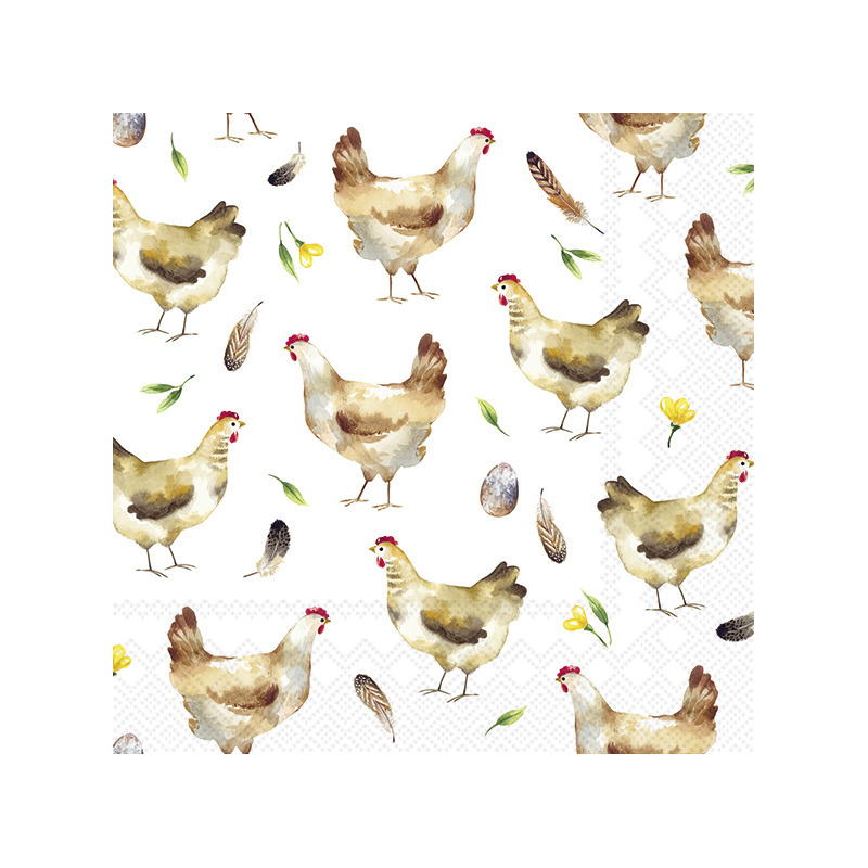 40x Witte 3-laags servetten kippen 33 x 33 cm