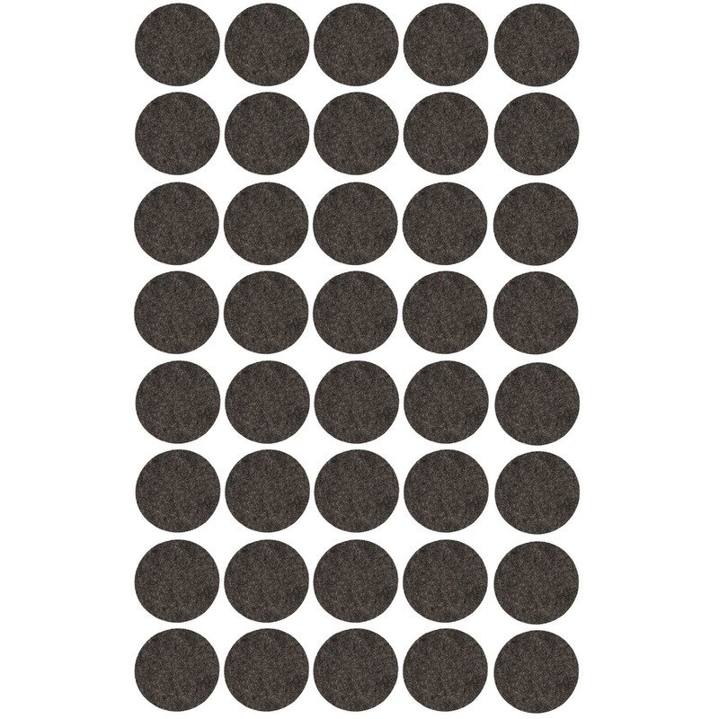 40x Zwarte meubelviltjes-antislip stickers 2,6 cm