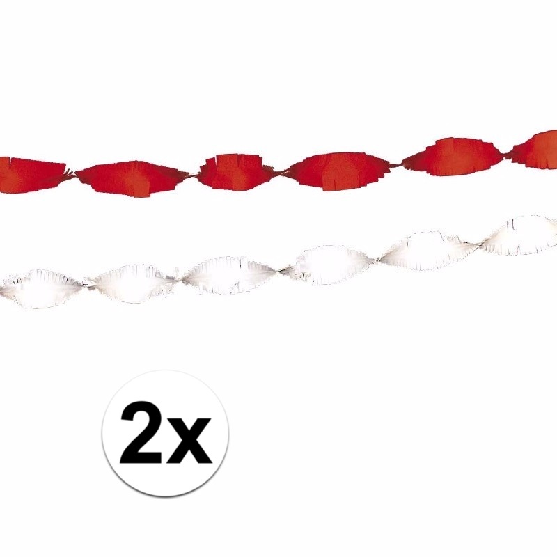 4x crepe slingers wit-rood