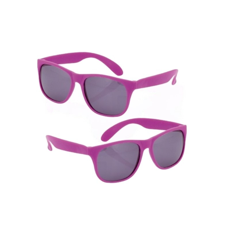 4x stuks goedkope paarse zonnebrillen