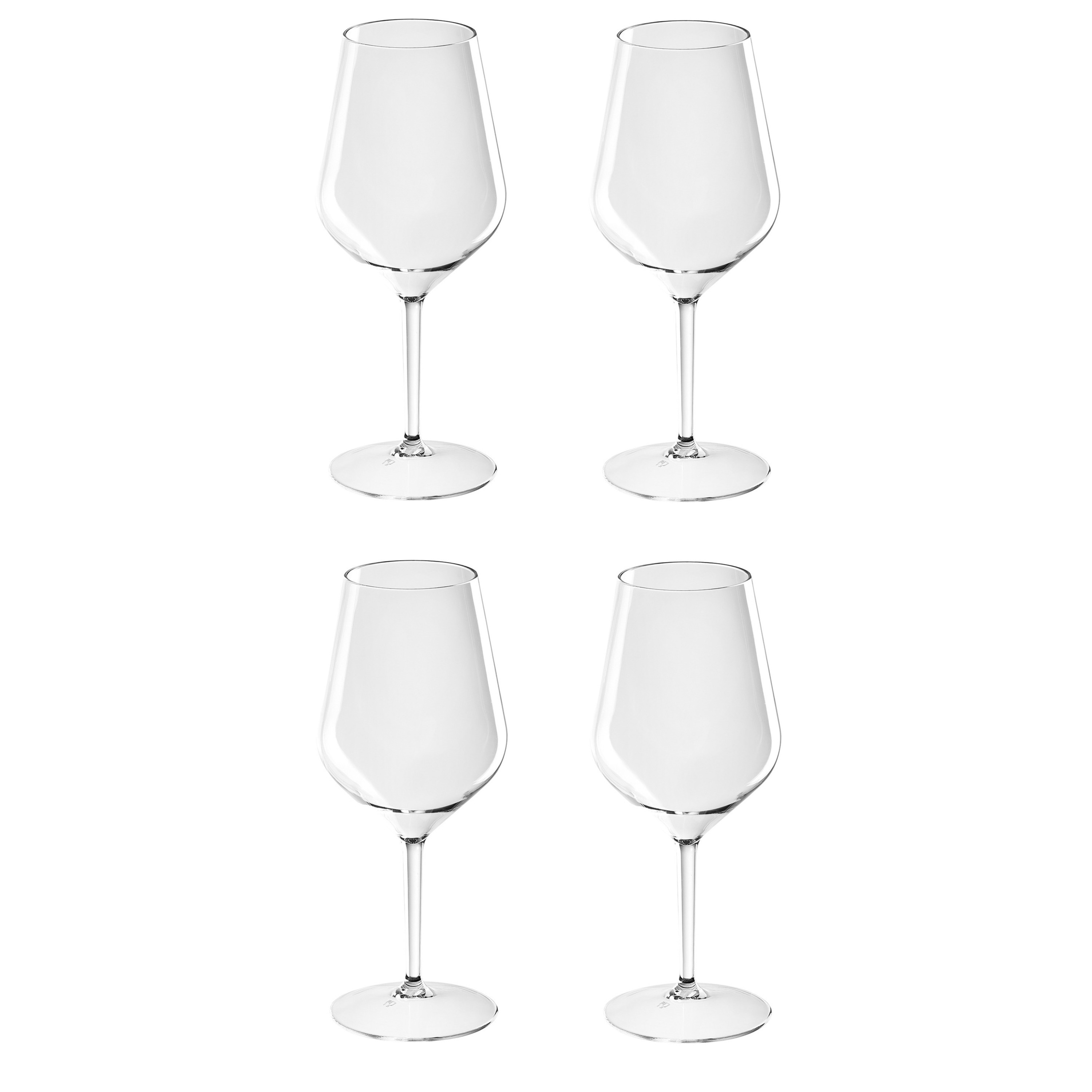 4x Witte of rode wijn glazen 47 cl-470 ml van onbreekbaar kunststof