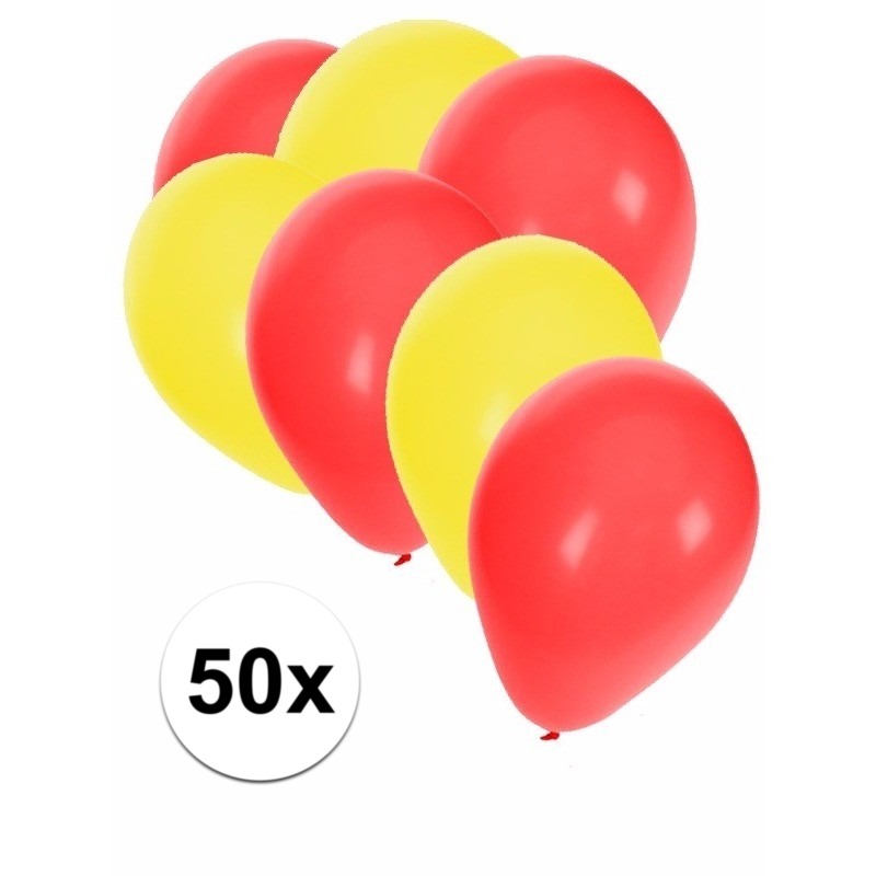 50x rode en gele ballonnen
