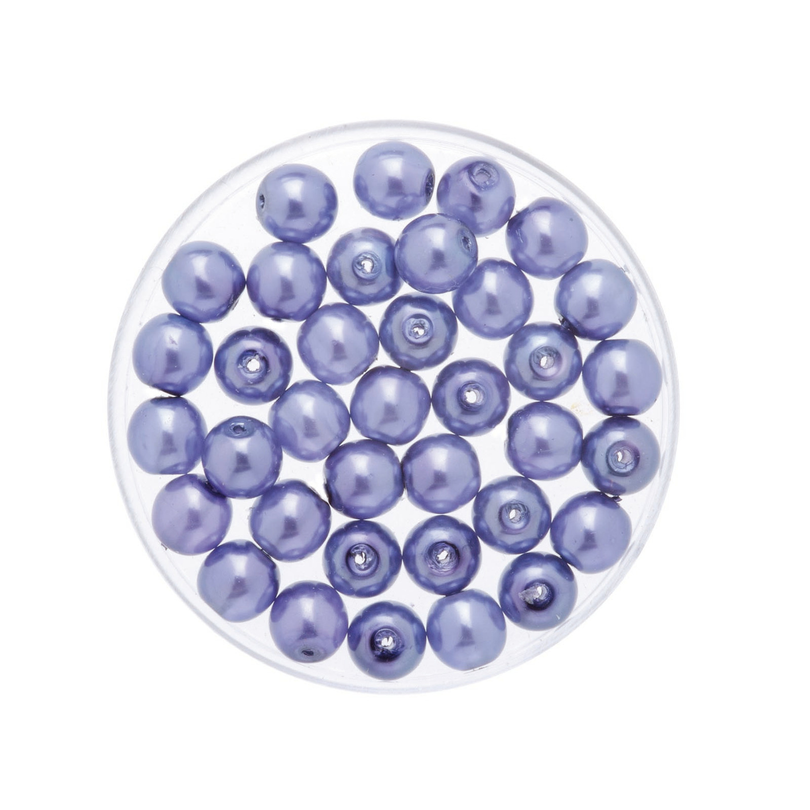 50x stuks sieraden maken Boheemse glaskralen in het transparant lila paars van 6 mm