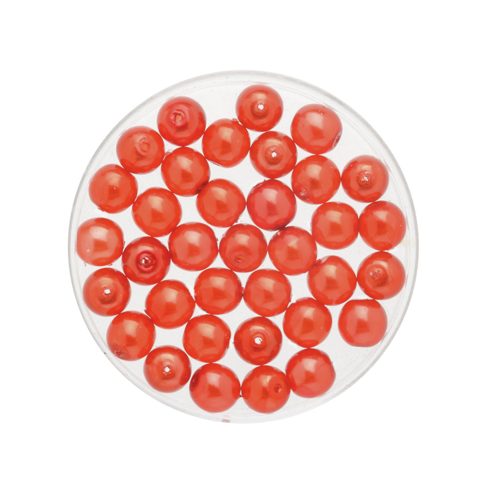 50x stuks sieraden maken Boheemse glaskralen in het transparant rood van 6 mm