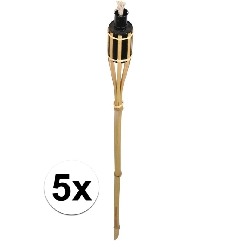 5x Bamboe fakkels 88 cm