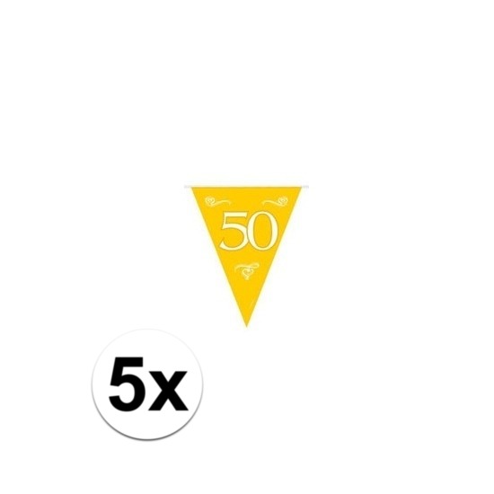 5x Gouden vlaggenlijn 50e jubileum