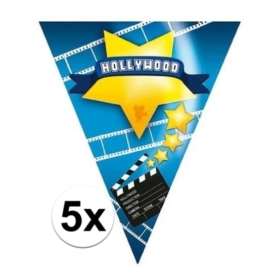5x Hollywood thema vlaggenlijnen Hollywood